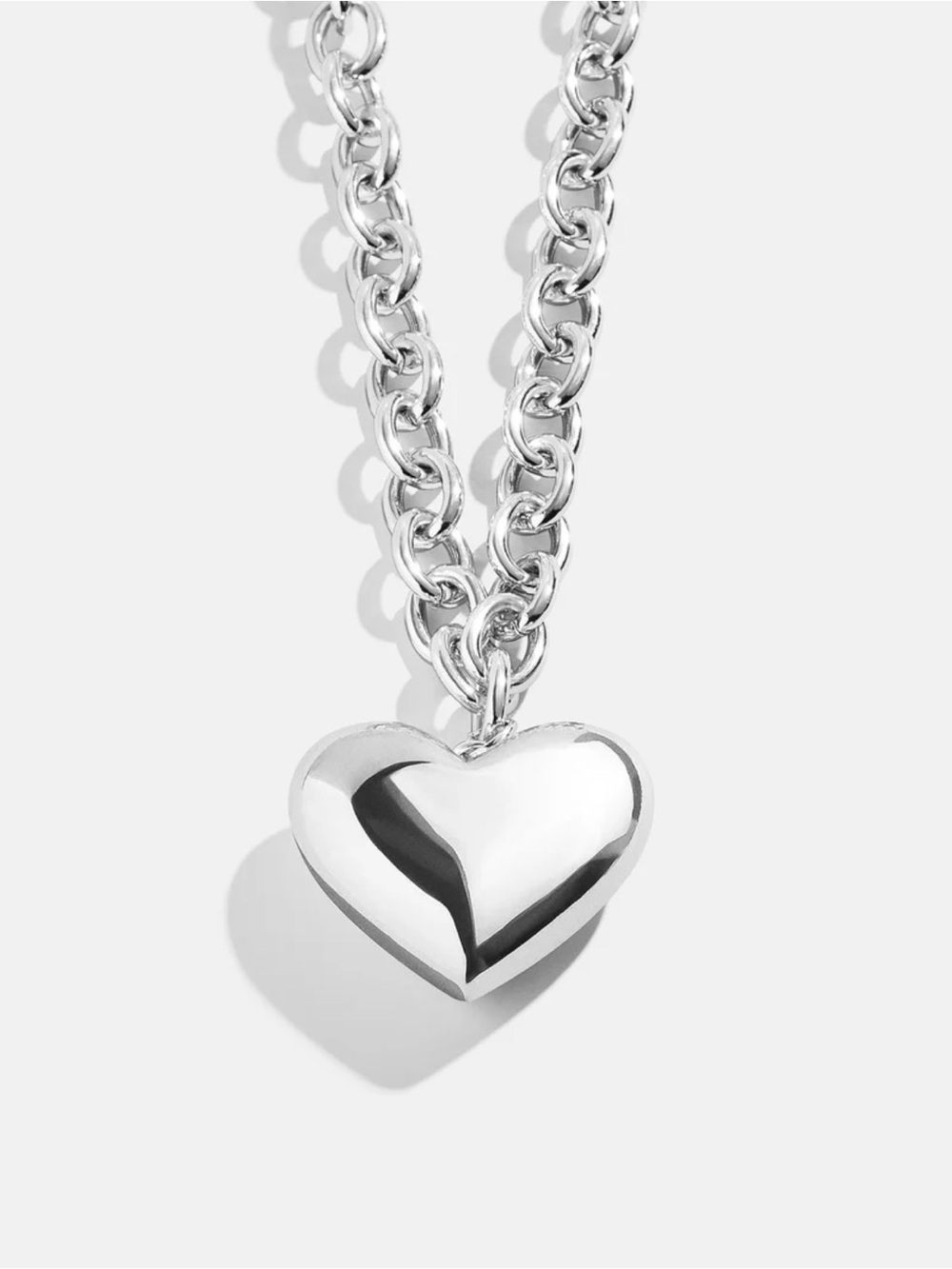 Baublebar Silver Millie Bubble Heart Necklace Large New